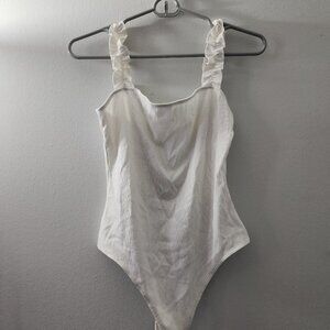 Sunday Best White Bodysuit sz M